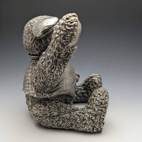 UK Country Artists Super Large Teddy Bear Sterling Silver Sculpture Figurine World Limited 100